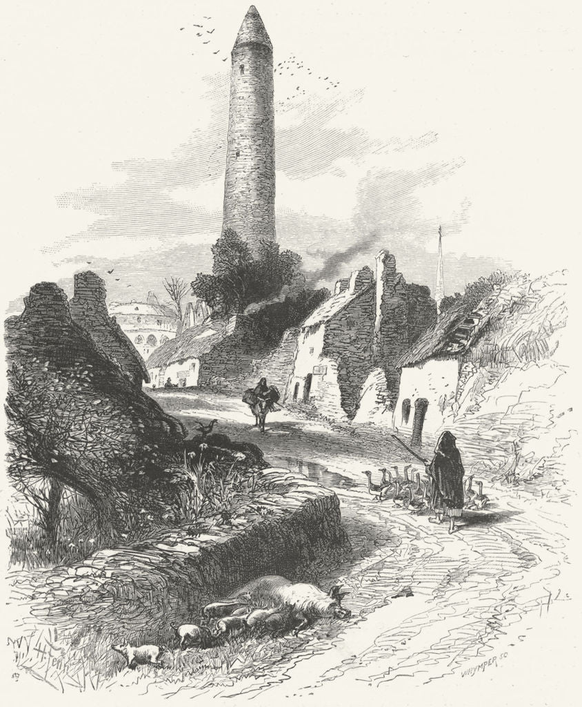 IRELAND. Killala 1888 old antique vintage print picture